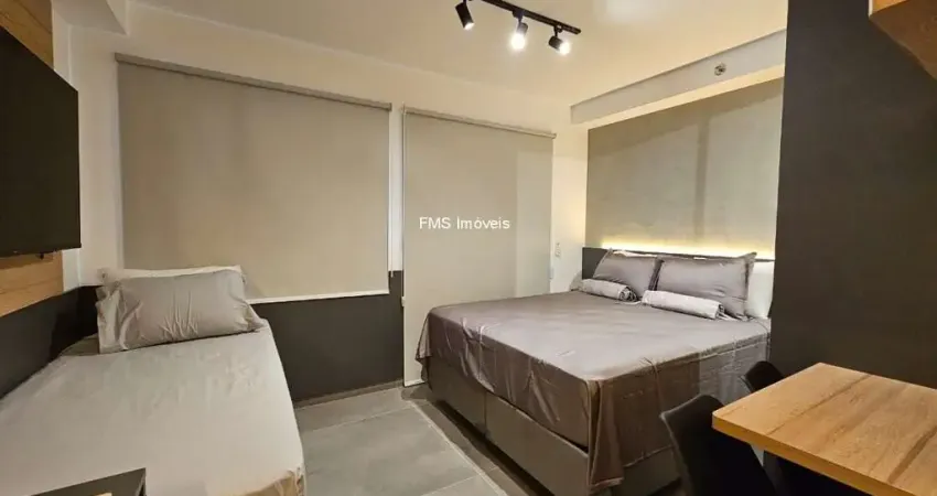 Studio mobiliado com 27m² para locação no Brooklin.