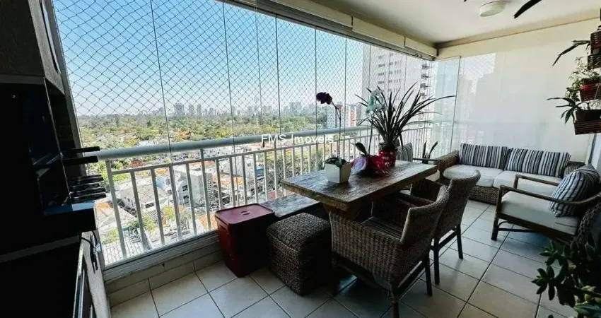 Apartamento luxuoso de 3 quartos e 3 suítes na chácara santo antônio - são paulo-sp - 143m² - 3 vagas de garagem