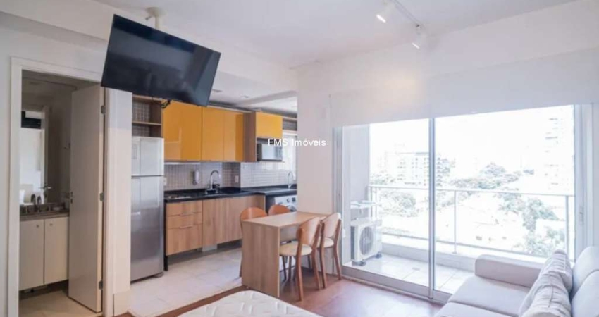 Studio para locação no Brooklin com 1 suíte, 1 banheiro, 1 vaga, 36m².