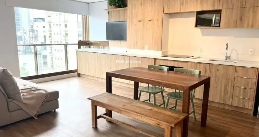 Apartamento para locação de alto padrão na Vila Nova Conceição, 1 quarto e 46m².