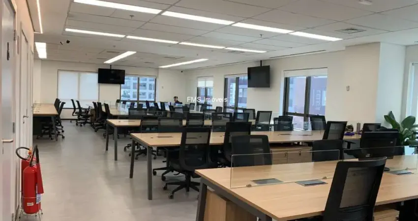 Conjunto comercial para locação de 335m² no itaim bibi mobiliado