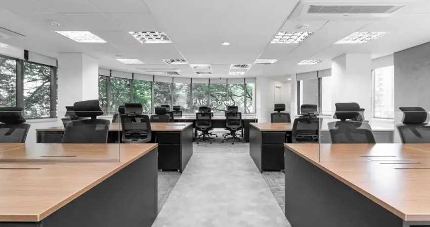 Conjunto comercial de alto padrão mobiliado 330 m2 com 4 salas e 5 vagas de garagem no brooklin, são paulo - sp!