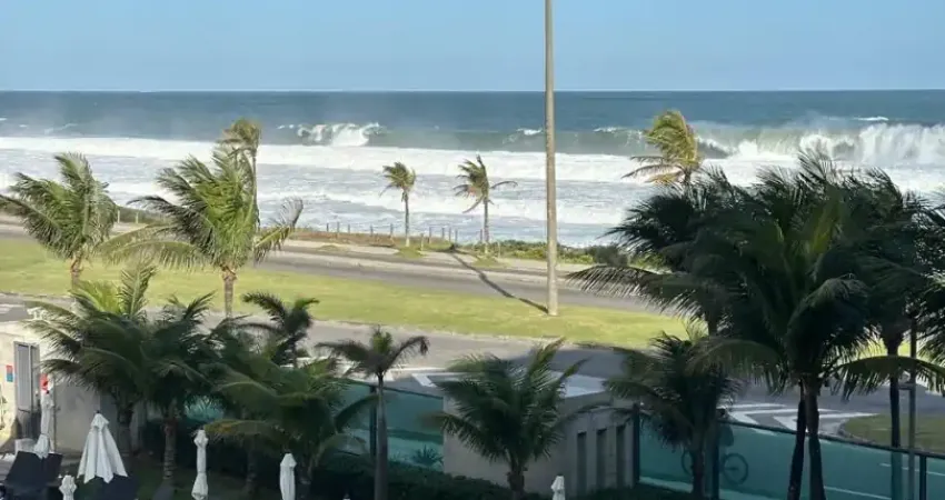 Apartamento frontal mar com 1 quarto na avenida lúcio costa na barra da tijuca