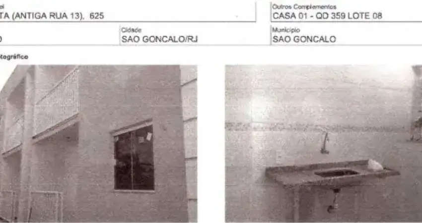 Oportunidade Única em SAO GONCALO - RJ | Tipo: Casa | Negociação: Venda Direta Online  | Situação: Imóvel