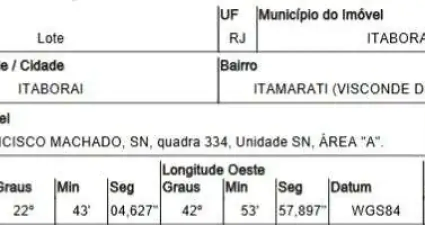 Oportunidade Única em ITABORAI - RJ | Tipo: Terreno | Negociação: Venda Online  | Situação: Imóvel