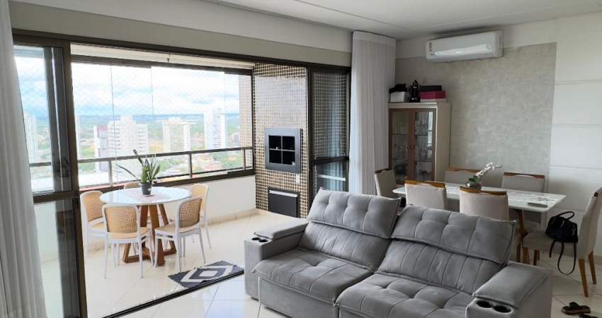 Apartamento com 3 suítes e churrasqueira na sacada - Próximo do Parque Mãe Bonifácia - Edifício Goiabeiras Tower