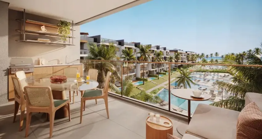 Apartamento Beira-Mar à Venda – Praia do Cupe, Porto de Galinhas | 59m² | 2 suítes