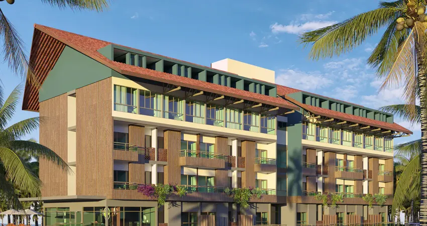 Apto 01 quarto 29m² oportunidade a uma quadra do mar - portode galinhas