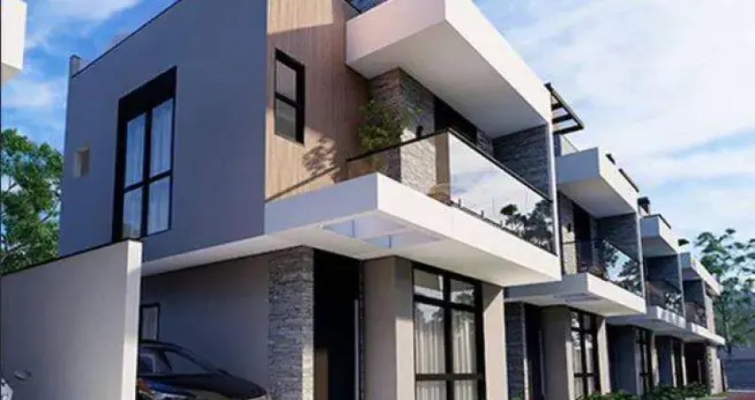 Sobrado com 134,65 m de area total, sendo 24,07 m de terraco descoberto exclusivo.