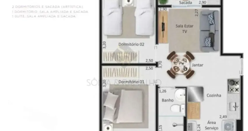 Apartamento com 2 quartos à venda na Rua Capitão José Luciano de Andrade, 385, Bonfim Paulista, Ribeirão Preto