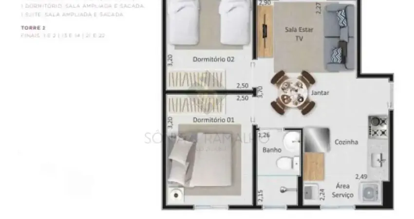 Apartamento com 2 quartos à venda na Rua Capitão José Luciano de Andrade, 385, Bonfim Paulista, Ribeirão Preto