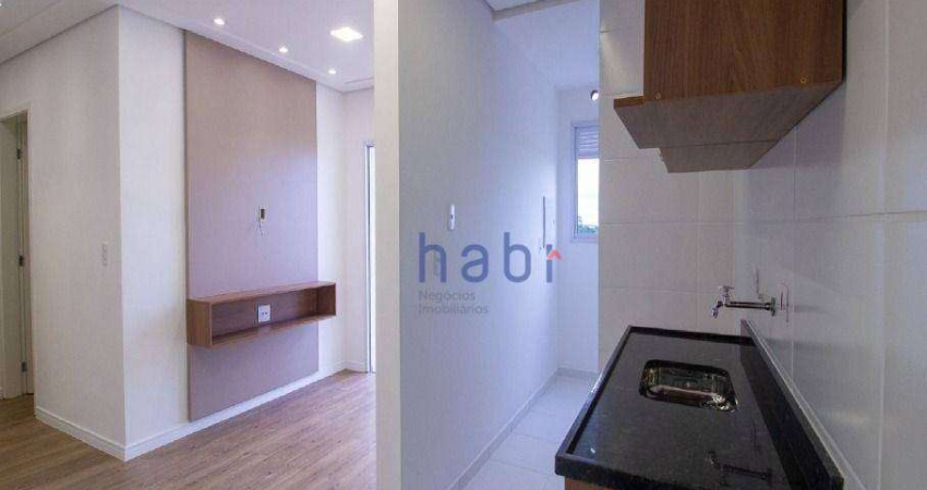 Apartamento com 2 dormitórios, 46 m² - venda por R$ 280.000,00 ou aluguel por R$ 2.021,07/mês - Caguaçu - Sorocaba/SP