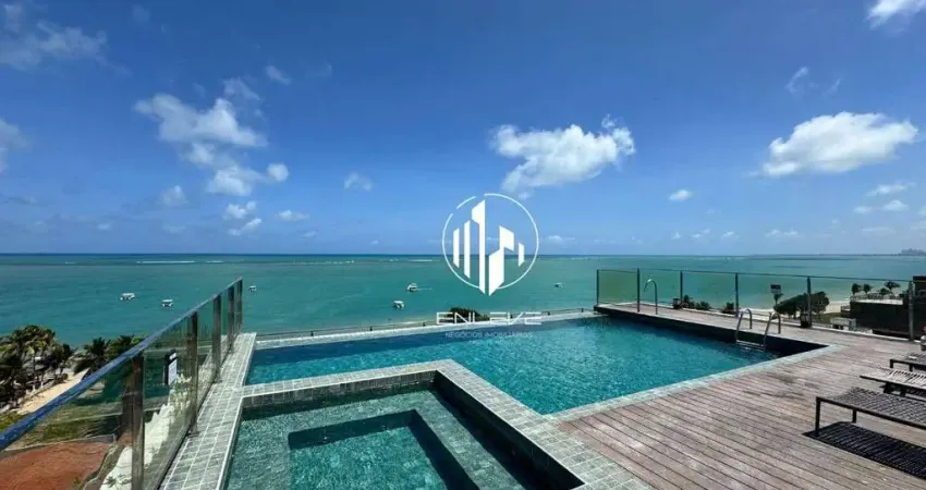 Apartamento novo com 03 quartos à beira mar da praia de camboinha