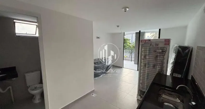 Flat mobiliado e decorado à 100m da praia no Jardim Oceania