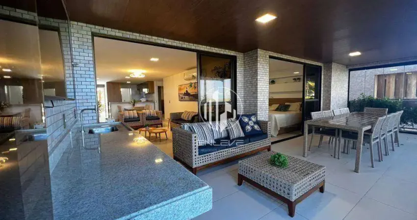 Apartamento Pé na Areia e Vista Definitiva com 3 Suítes + DCE