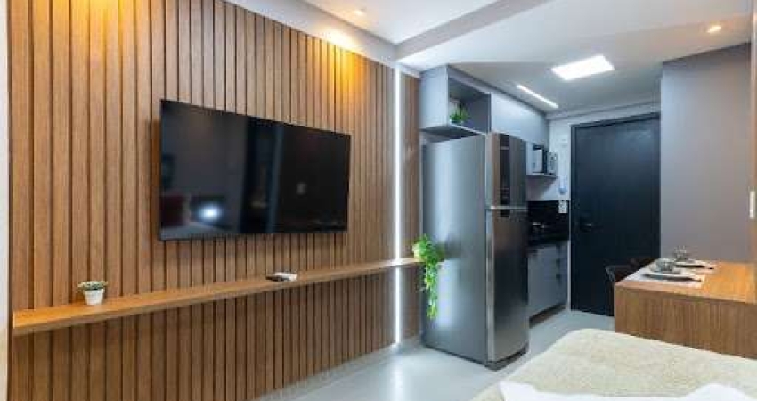 Flat de 21m2 com Varanda, Mobiliado, à Beira Mar do Jardim Oceania