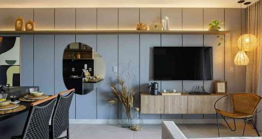 Apartamento Porteira Fechada de 45m² com 01 Quarto + Varanda à 200m do Mar no Jardim Oceania