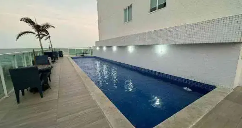 Amplo Apartamento Pé na Areia de 71m2 com 2 Quartos Mobiliado e Projetado,