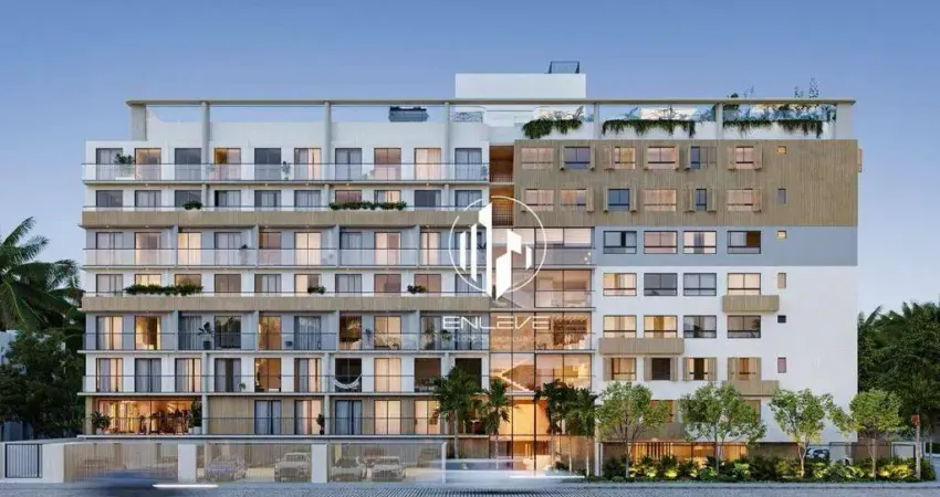 Apartamentos com 01 e 02 quartos à beira-mar da praia de ponta de campina