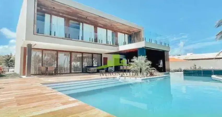 Casa frente mar em Guarajuba, 6 suítes, piscina, área gourmet, alto luxo e porteira fechada. Imóvel exclusivo em condomínio. Agende sua visita!