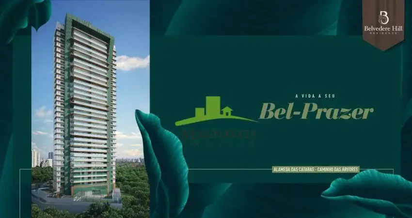 Apartamento de Luxo à Venda no Belvedere Hill, Caminho das Árvores, 210m², 4 Suítes, Gabinete, Varanda Gourmet, 4 Vagas, Nascente, R$ 3.200.000,00