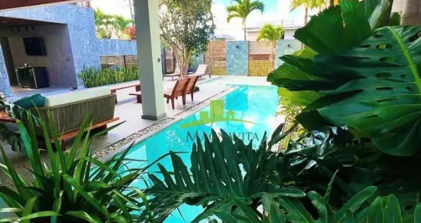ALPHAVILLE LITORAL NORTE 1 | CASA | 298,28m² | 4 suítes | máster com closet e varanda | 2 Lavabos | Gabinete | Espaço Gourmet | Piscina | 2 Depósitos