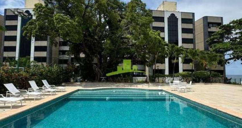 Apartamento à venda no Mansão do Atlântico, Rio Vermelho, 325m², 4 suítes, Vista Mar, Varandão, Espaço gourmet, Piscina, 4 vagas. Alto Padrão!