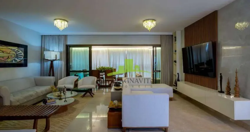Apartamento à venda, Le Parc, 195m², 4 Suítes, 4 vagas, Varandas, Andar Alto, Vista livre, ventilado, depósito, Salvador. Le Parc: viver com conforto!
