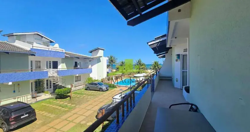 Apartamento à venda em itacimirim, lagoa ville, vista para o mar, pé na areia, 2 suítes, mobiliado, terraço privativo, r$ 750.000,00