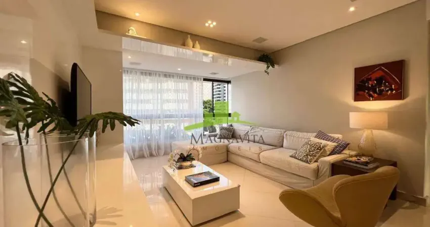 Apartamento à Venda Mansão Ilha de Delfos, 130m², 4/4, 2 Suítes, 3 Vagas, Nascente, Decorado, Jardim Alto do Itaigara, Salvador, Rua Tranquila. Nobre!