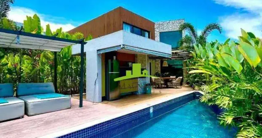 ALPHAVILLE LITORAL NORTE 1, Casa de Luxo à Venda, 340m², 4 Suítes, PORTEIRA FECHADA, Jardim Tropical, Automação, Piscina Gourmet. Alto Padrão!