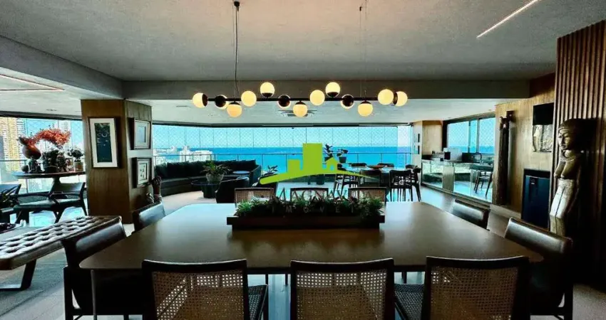 MORRO IPIRANGA, Apartamento 4 Suítes à Venda, 308m², Vista Mar Panorâmica, Varanda Gourmet, 4 Vagas Soltas, Adega Climatizada, Alto Padrão. Exclusivo!