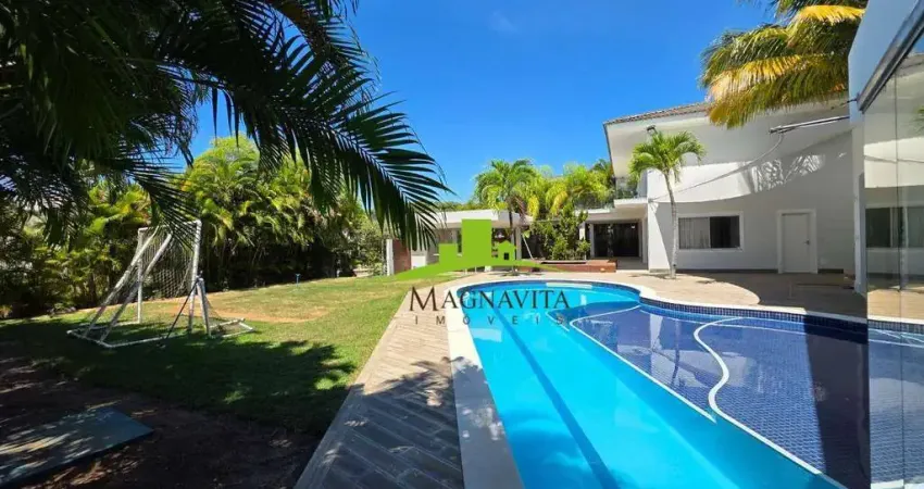 ALPHAVILLE LITORAL NORTE 1. Casa para Alugar Alto Padrão, 2 Lotes, 4 Suítes, 535m², Piscina, Sauna, Área Gourmet, Totalmente Climatizada. Camaçari/BA