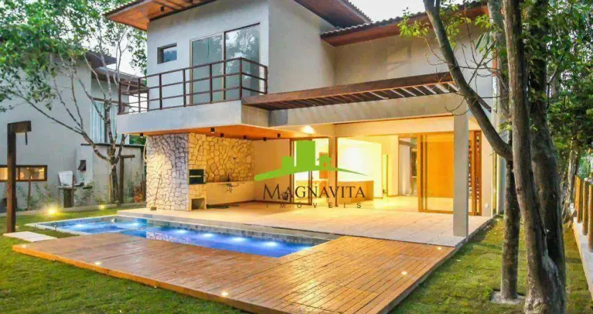 Fazenda Praia do Forte, Casa Nova Alto Padrão à Venda em Açu da Torre, 220m², 4 Suítes, Piscina Hidromassagem. Espaço Gourmet. Conforto e Sofisticação