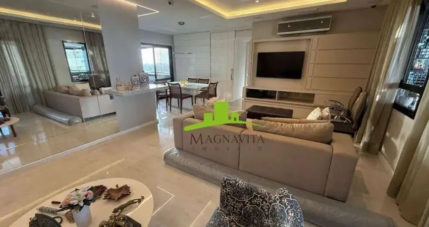 Mansão Horto Renaissance. Apartamento à Venda no Horto Florestal, 164m², 3 Suítes, Home Theater, 2 Varandas, 3 Vagas, Vista Frontal Nascente.