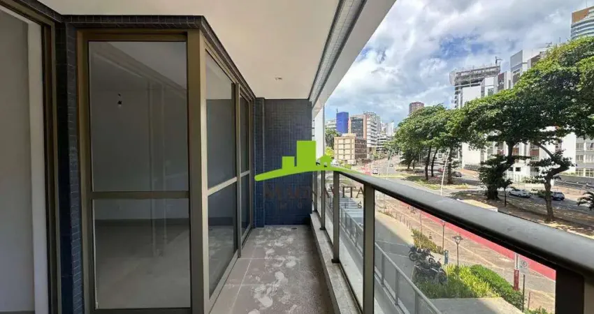 Beach class salvador. apartamento à venda 1 quarto 39m², vista para avenida, ideal para camarote privativo no carnaval, acesso à praia. lazer completo