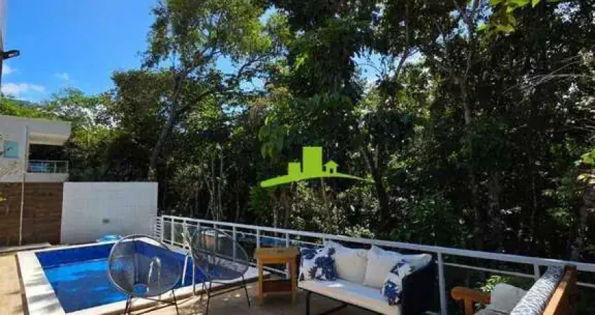 Alphaville salvador 1. casa alto padrão à venda, 450m², 4 suítes com closet sendo 1 térrea e a master com 2 closets e 2 w.c., espaço gourmet, piscina