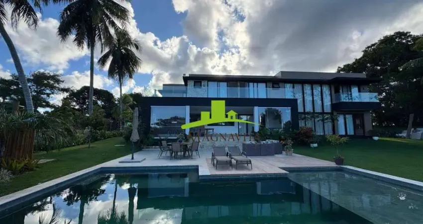 Encontro das águas. casa alto padrão à venda, 5 suítes, 600m², terreno 4.600m², piscina, varanda gourmet, adega. mansão de luxo. estrada do coco