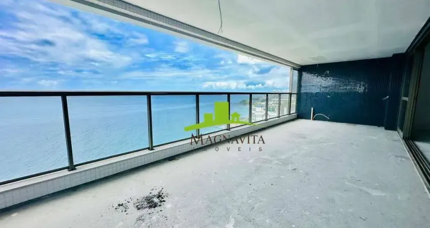 Undae ocean ondina, apartamento 4 suítes à venda, 303m², varandas, vista mar frontal, alto luxo, 4 vagas soltas. acesso direto à praia. alto padrão