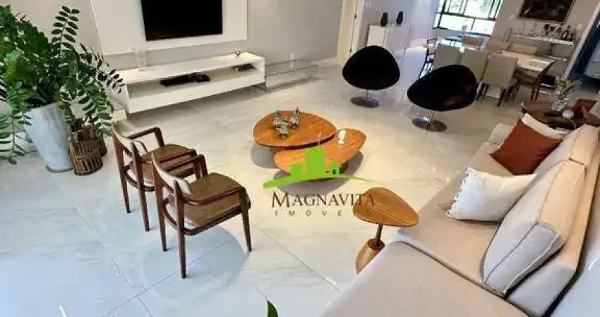 Pituba ville. apartamento alto padrão 4 suítes à venda, 215m², 2 varandas, nascente total, vista para a praça, 3 vagas soltas. excelente localização!