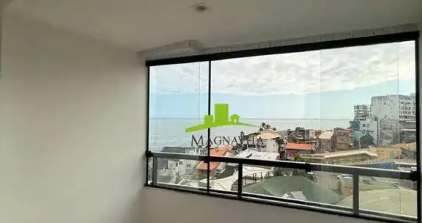 Apartamento à venda no edifício solar da cardeal, 64m², 2 quartos com suíte, vista mar, varanda integrada, porcelanato e lazer no rio vermelho !