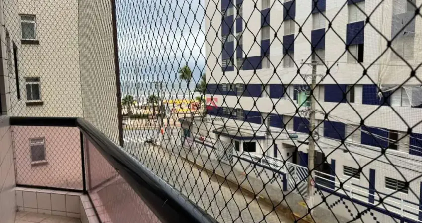 Apartamento com vista mar a 50 metros da praia no Ocian – 2 vagas e lazer