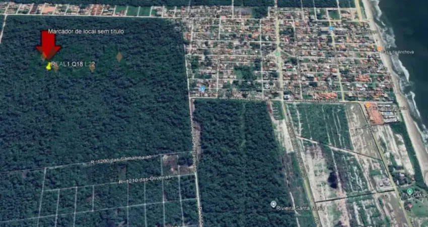 Terreno localizado no balneário real do itapoá, próximo ao centro e riviera santa maria