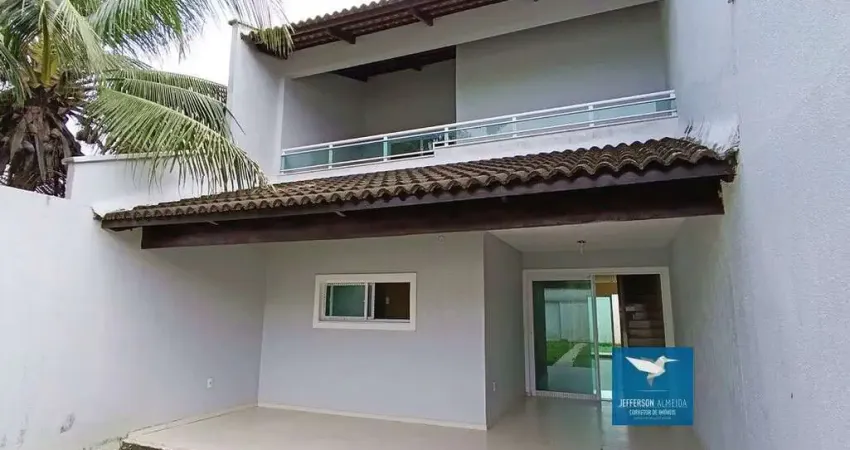 Casa Duplex / Sobrado com Amplo Terreno na Região Central do Eusébio, Amplo Recuo Frontal, 163m2, 03 Suítes, Master com Varanda, Cozinha com Armários, 04 ou Mais Vagas