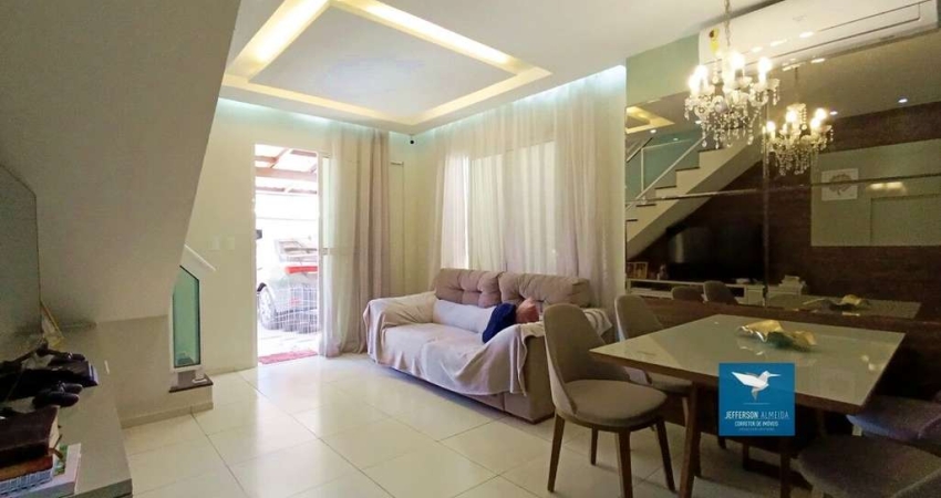 Casa Duplex Totalmente Projetada em Condomínio no Eusébio Próximo aos Shoppings, Poucos Metros da CE040, Ótima Área de Lazer, 03 Suítes, 110m2, Casa de Canto e Ampliada, 02 Vagas