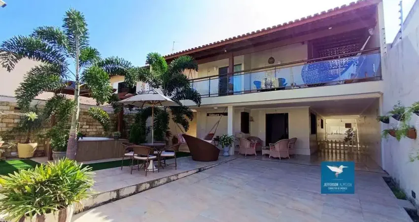 Belíssima Casa Duplex Próximo a Av. Edilson Brasil Soares no Parque Manibura, Grande Potencial Comercial, Nascente com Amplo Recuo Frontal, Varandão, 171m2, 05 Suítes, Lote com 319m2 (11m x 29m), 06 V