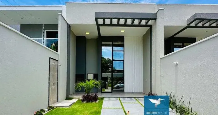 Lançamento! Casa Plana Próximo a Avenida Maestro Lisboa no Bairro Lagoa Redonda, Varanda Gourmet, 03 Suítes, Sala com Pé Direito Duplo, Cozinha Americana, 02 Vagas
