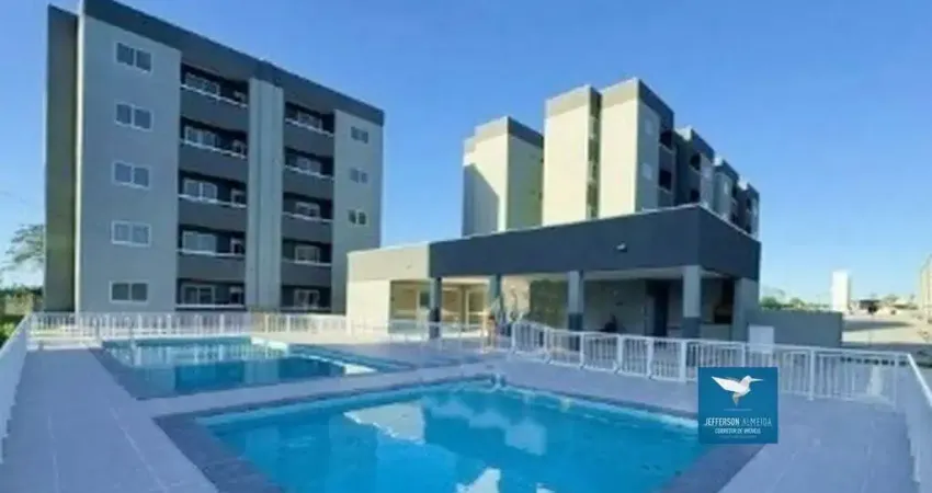 Apartamento Novo (Entrega 08.08.2025) na Av. Santa Cecília e a Poucos Metros da CE040 em Eusébio. São 02 Quartos, 01 Suíte, 02 WC, Térreo, Super Ventilado, 01 Vaga. Lazer Completo