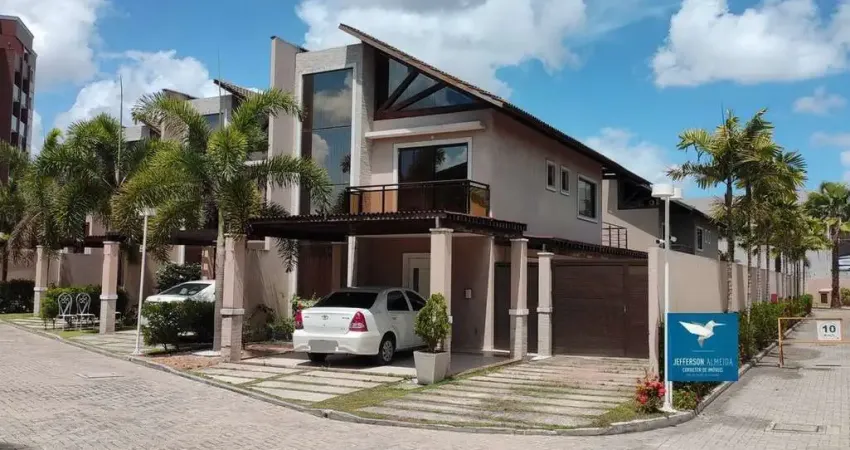Alugo Casa Duplex / Sobrado com Deck Privativo em Condomínio no Melhor do Eusébio, Pertinho do Posto Lua, Colégio Antares e Shoppigns, 04 Suítes, 05 Vagas, 200m2, Lote 230m2. Lazer Super Completo