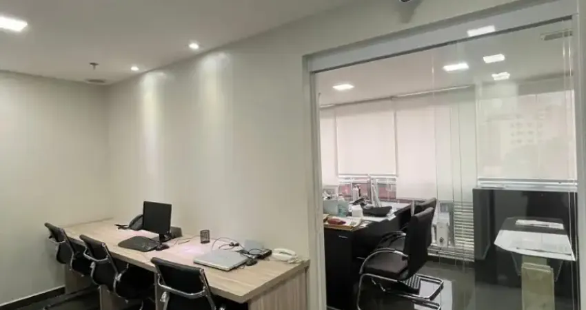 Conjunto comercial mobiliado, com móveis planejados para locação em santana